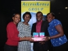 Recieving sanitary towels from Access Kenya on behalf of a million reasons